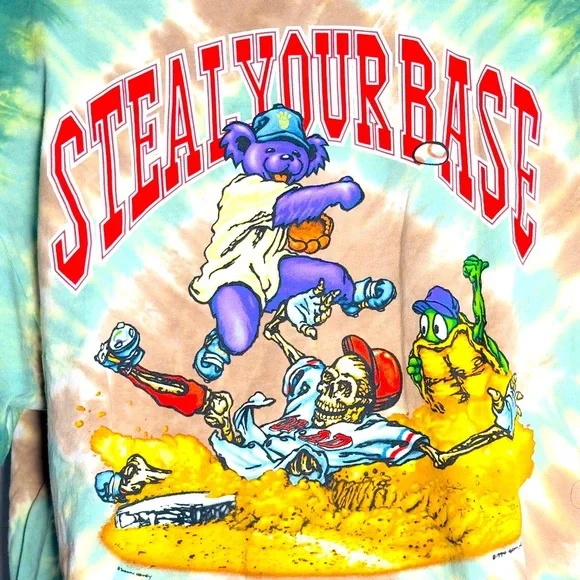 Grateful Dead Classic Spring Training Tie-Dye Baseball Tee Shirt XL - Picture 5 of 7